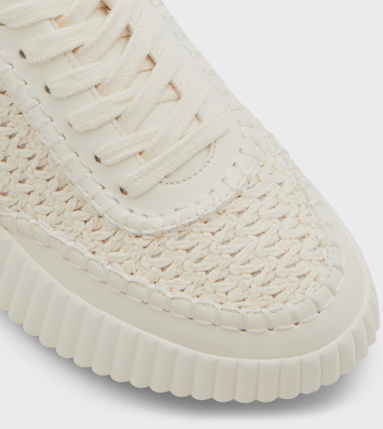 SALLYY Crochet Lace Up Sneakers