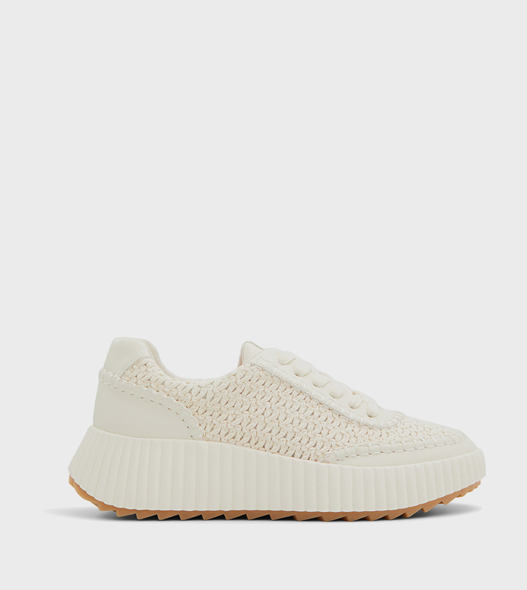 SALLYY Crochet Lace Up Sneakers
