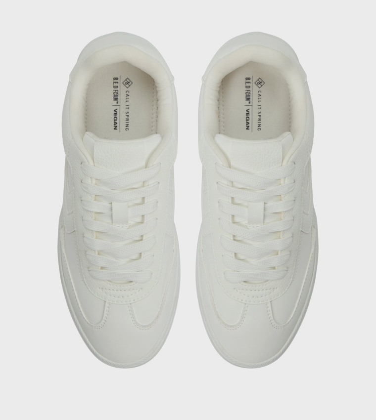 SALOME Textured Lace-Up Sneakers