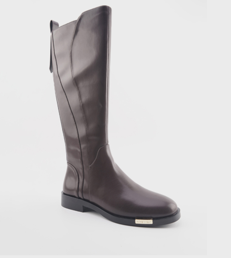 Buy Nine West SANISA Calf Boots In Brown 6thStreet Bahrain