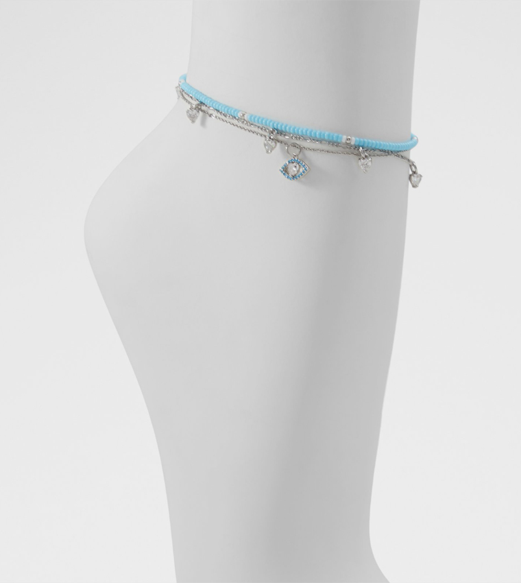 Buy Aldo Accessories SANTORINNI Beaded Layered Anklet In Blue