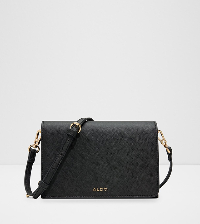 SAQUI Textured Flap Crossbody Bag