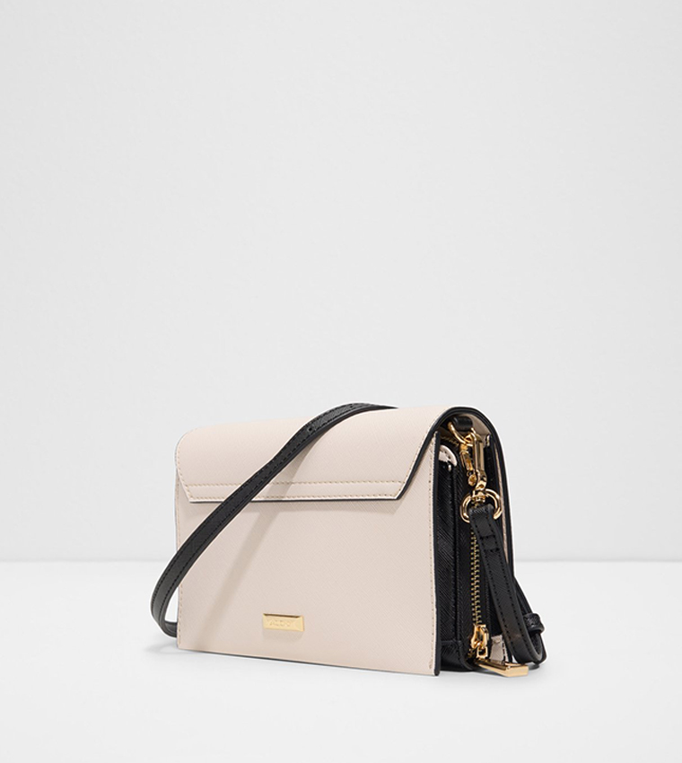 SAQUI Textured Flap Crossbody Bag