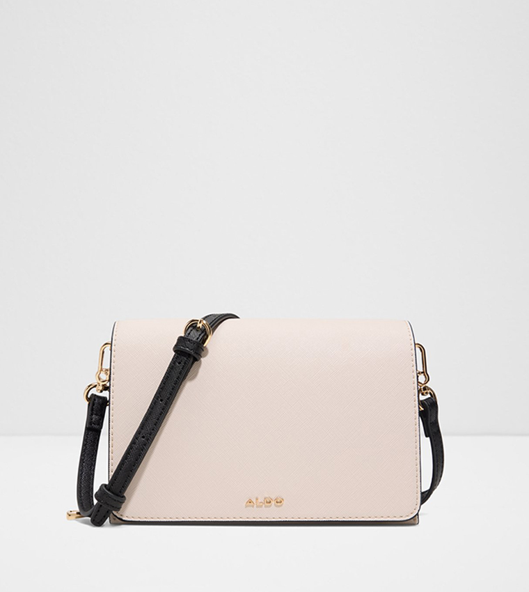 SAQUI Textured Flap Crossbody Bag