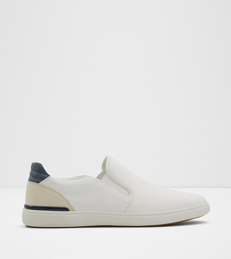 Mens white casual slip shop on shoes