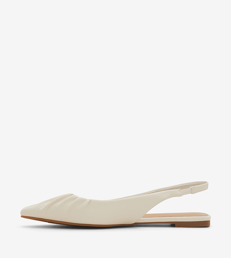 Buy Call It Spring SASHAY Ruched Slingback Flat Sandals In White