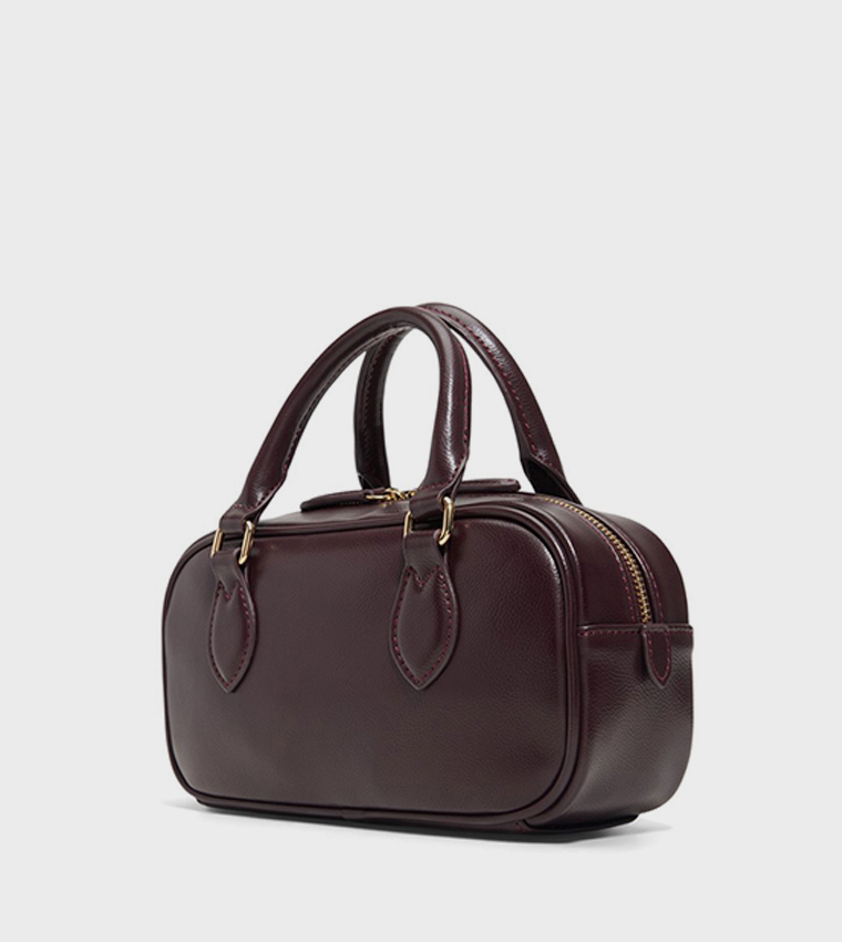 SAWYERR Textured Zippered Mini Satchel Bag