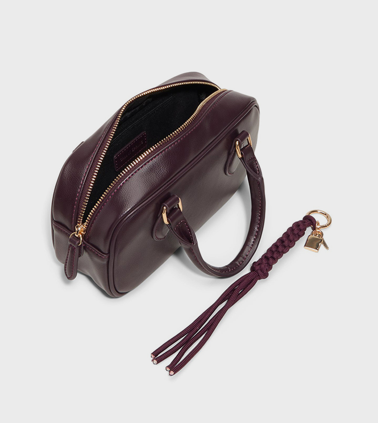 SAWYERR Textured Zippered Mini Satchel Bag