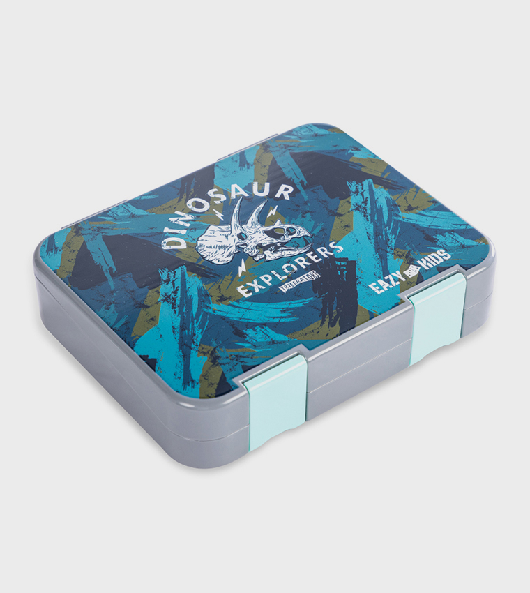 6 & 4 Convertible Bento Steel Spoon & Fork Set and Alphabets Sticker Lunch Box Set