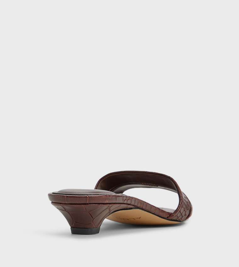 SCARLETTA Textured Low Heel Sandals