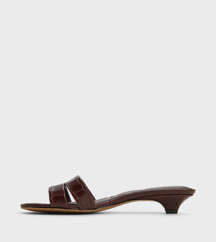 SCARLETTA Textured Low Heel Sandals
