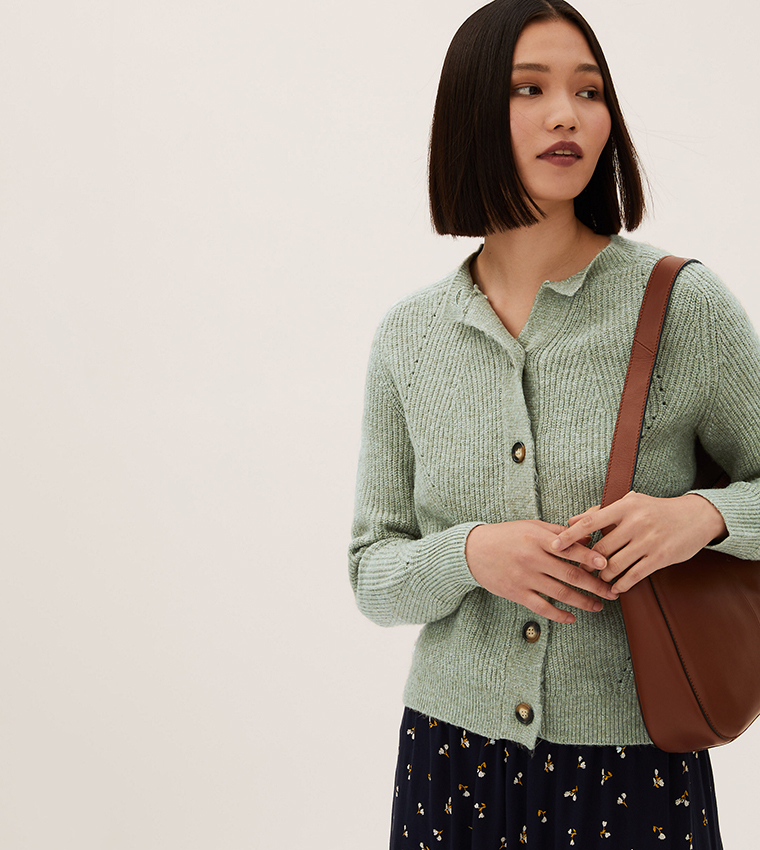 Jigsaw slouchy rib cardigan shop