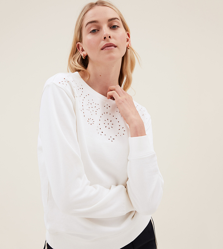 Pure white clearance sweatshirt