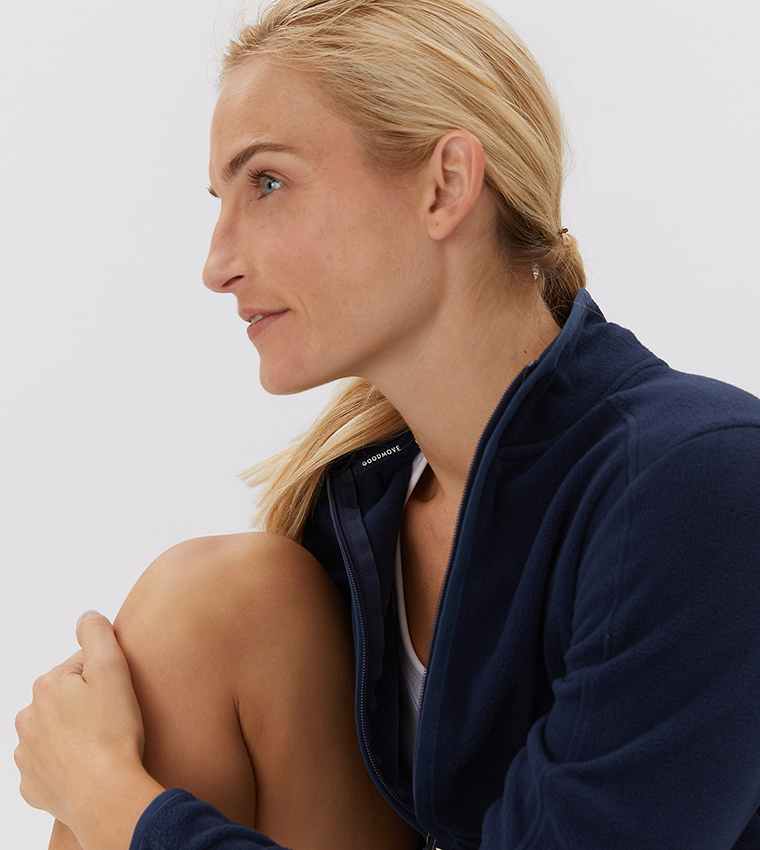 Funnel Neck Fleece Jacket