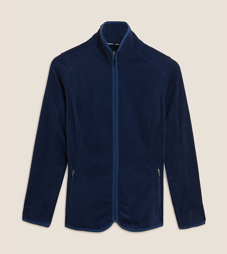 Funnel Neck Fleece Jacket