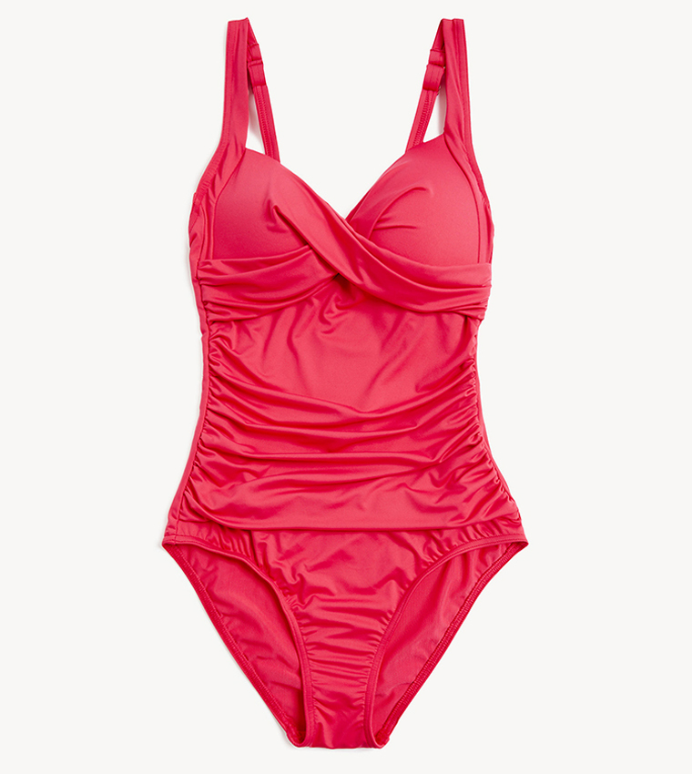 Buy Marks & Spencer Magic Crossover Swimsuit In Red | 6thStreet Qatar