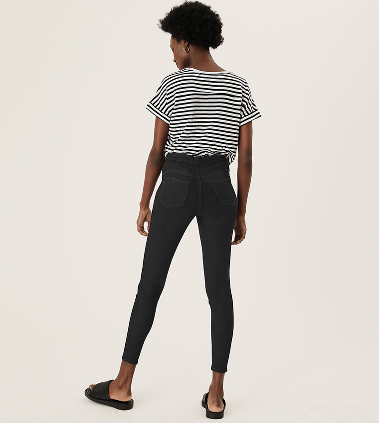 Buy Marks Spencer High Waisted Jeggings Short In Black