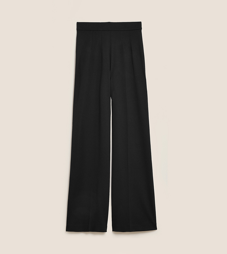 Jersey Wide Leg Trousers with Stretch-31 inches(Regular)