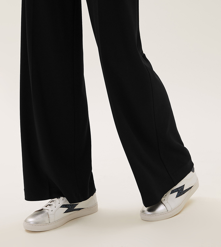 Jersey Wide Leg Trousers with Stretch-31 inches(Regular)