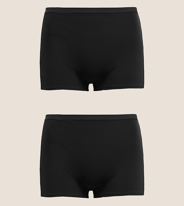 Buy Marks & Spencer Pack Of 2 Light Control No VPL Shaping Shorts In Black
