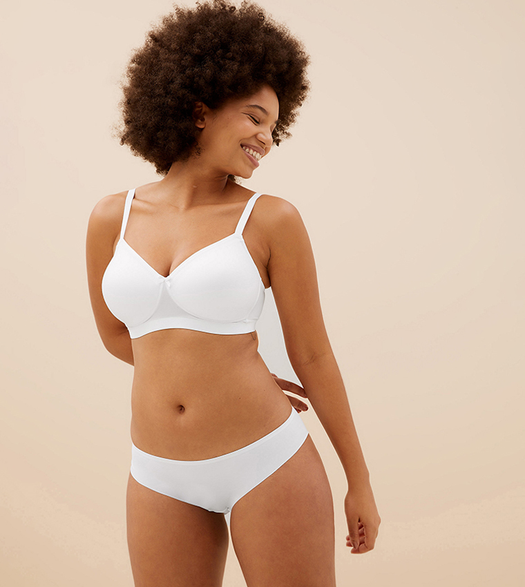 Buy Marks & Spencer Sumptuously Soft Non Wired T Shirt Bra In White