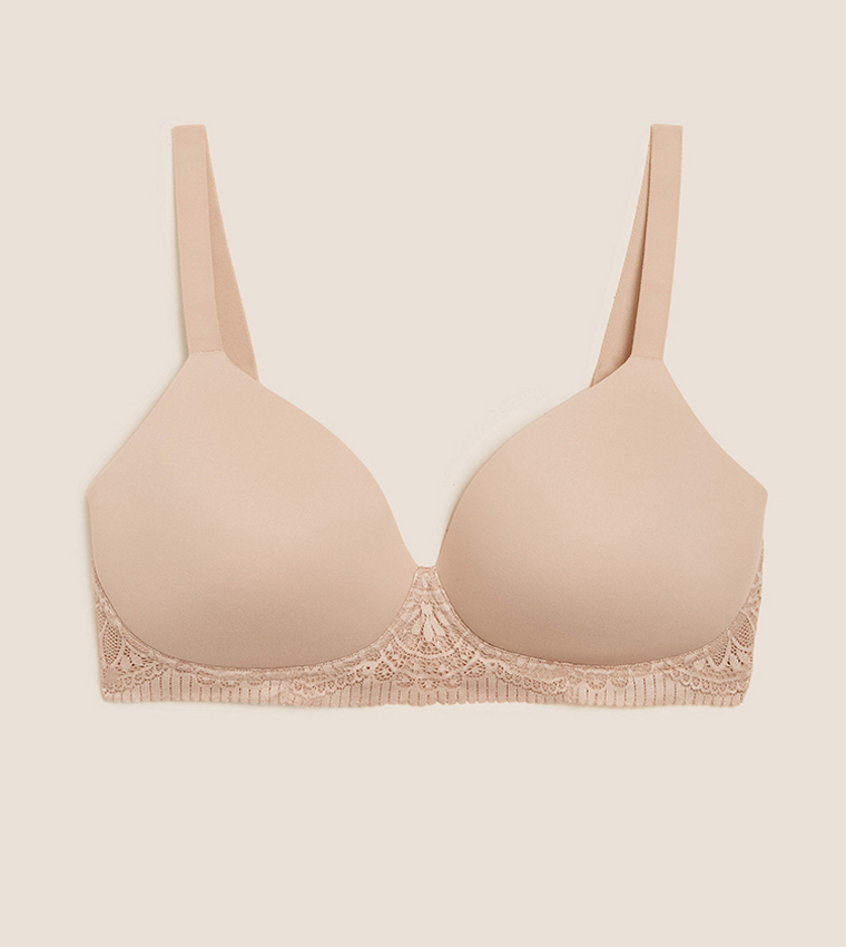 Buy Marks & Spencer Body Soft Non Wired Full Cup Bra In Beige