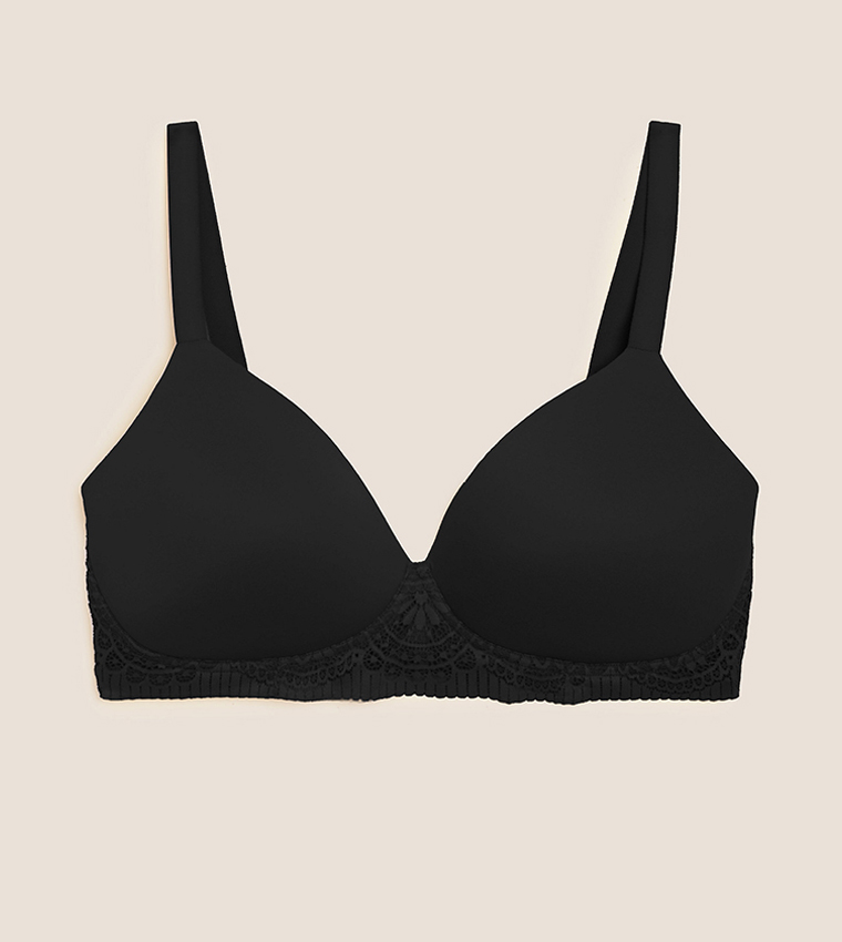 Buy Marks & Spencer Body Soft Non Wired Full Cup Bra In Black ...