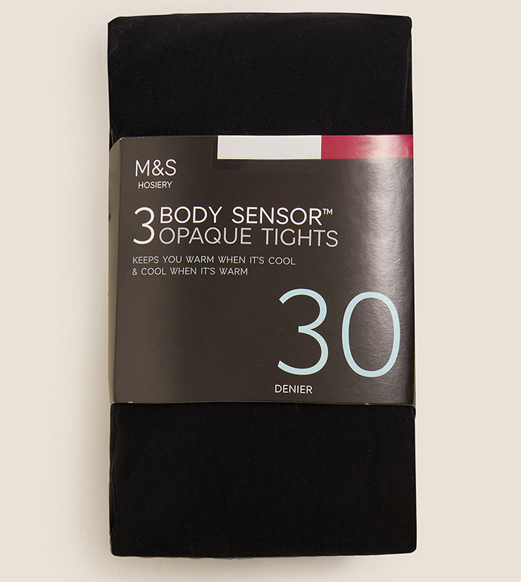 Buy Marks & Spencer Pack Of 3 30 Denier Body Sensor Tights In Black