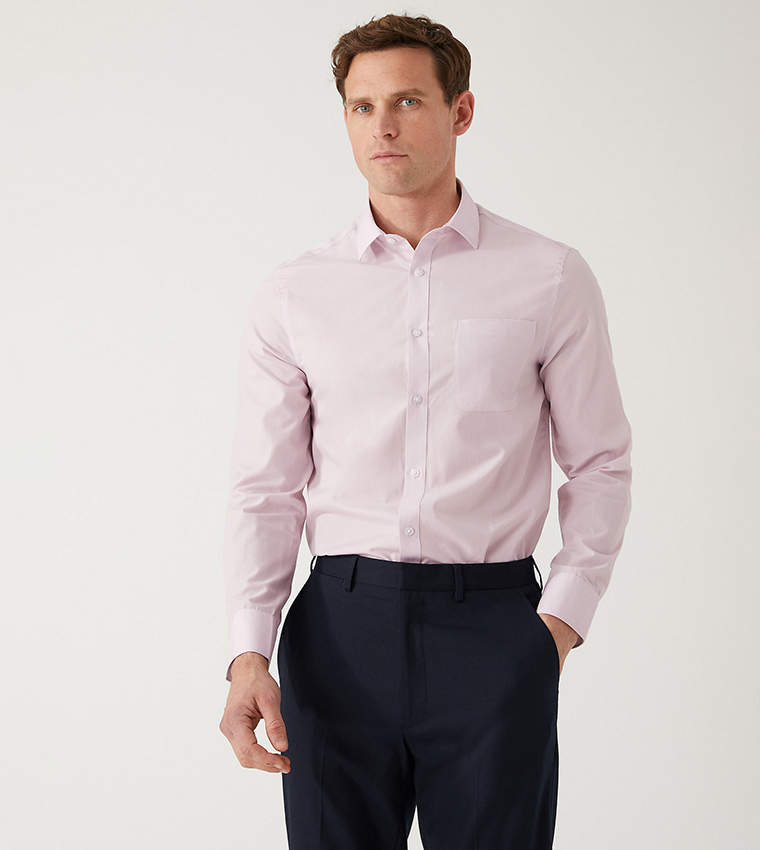 M&s mens store slim fit shirts