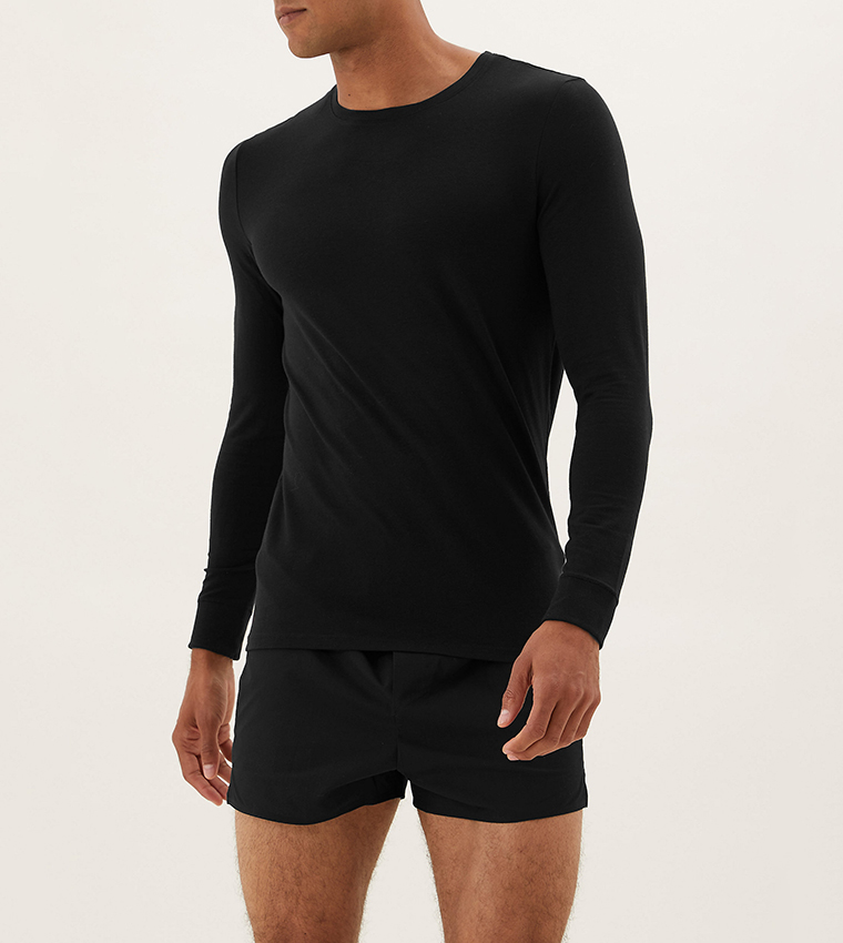 Buy Marks Spencer 2 Pack Light Warmth Thermal Vests In Black 6thStreet Bahrain