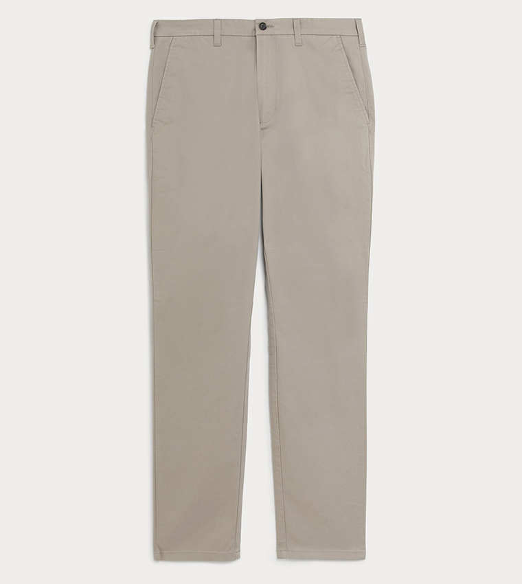 Buy Marks & Spencer Slim Fit Stretch Chinos In CLAY | 6thStreet UAE