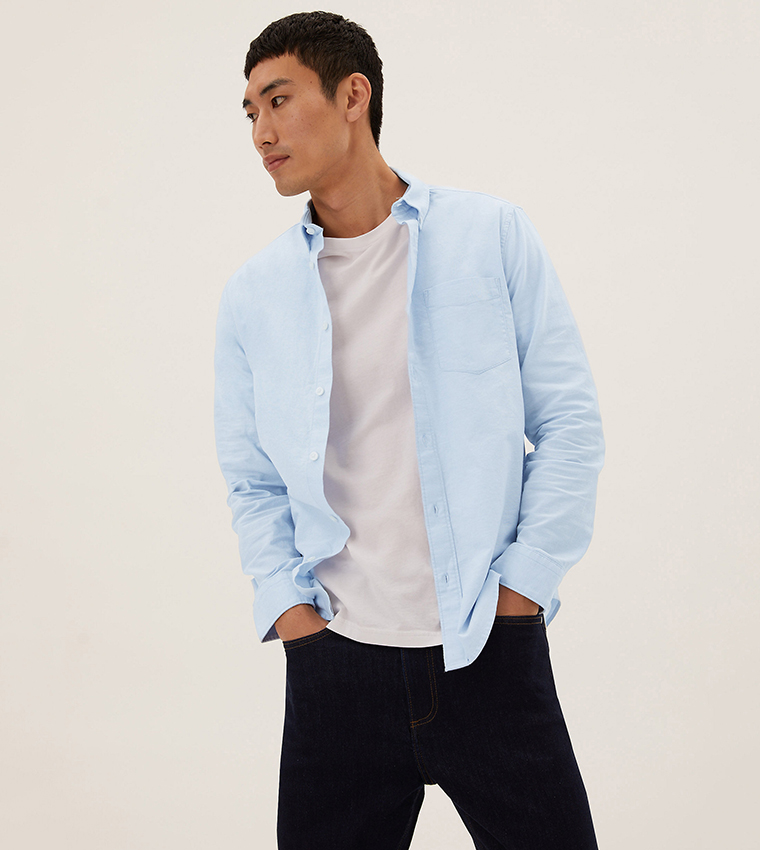 Slim fit shop cotton oxford shirt