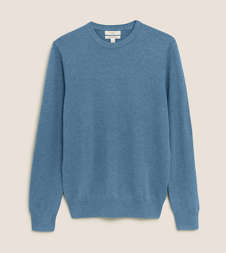 Pure Cotton Crew Neck Sweater
