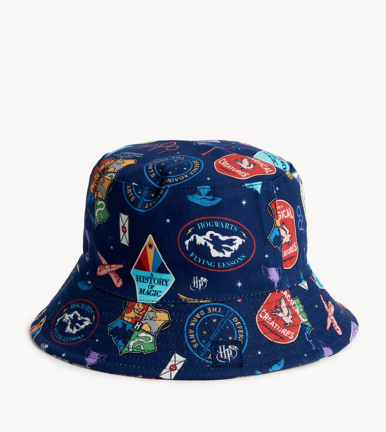 Buy Marks Spencer Kid s Harry Potter Print Bucket Hat In Indigo