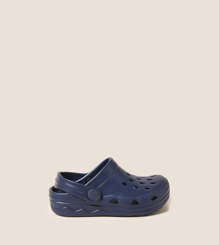 Slingback clogs with perforations deals
