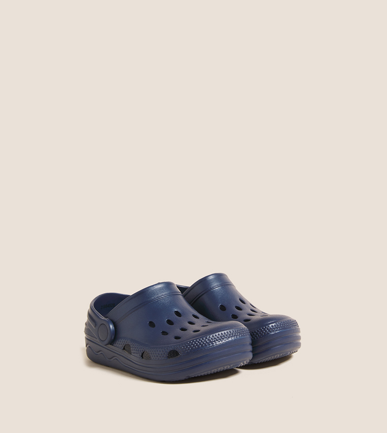 Slingback clogs with perforations deals