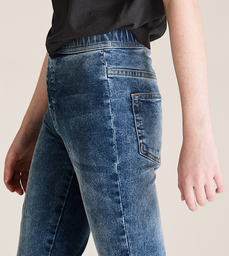 Buy Marks Spencer Washed Denim Jeggings In Blue 6thStreet Bahrain