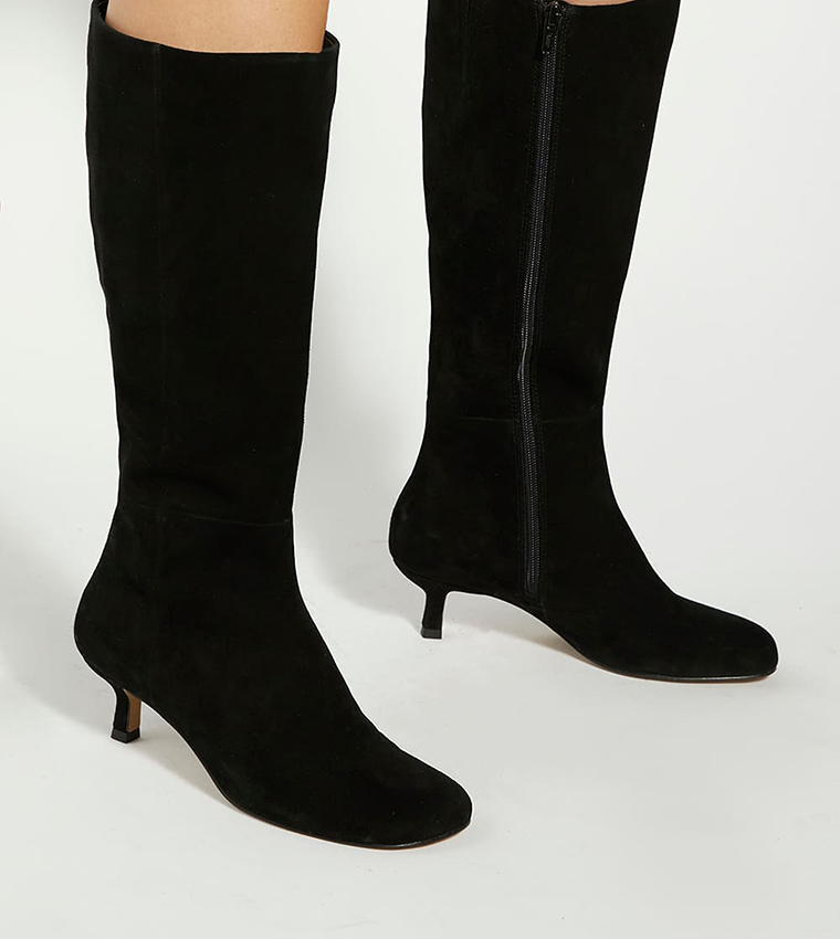 SEARING Almond Toe Knee High Boots