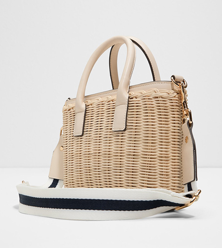SEASPARKLE Raffia Satchel Bag
