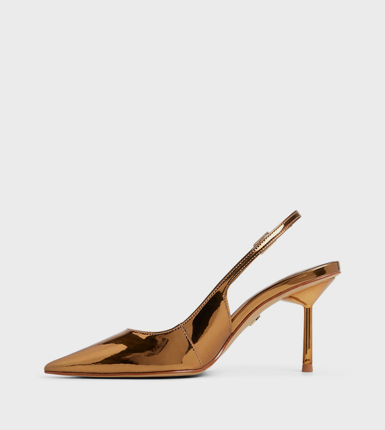 SERALINA Metallic Slingback Pumps