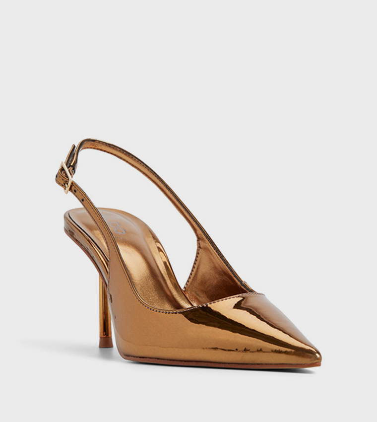 SERALINA Metallic Slingback Pumps
