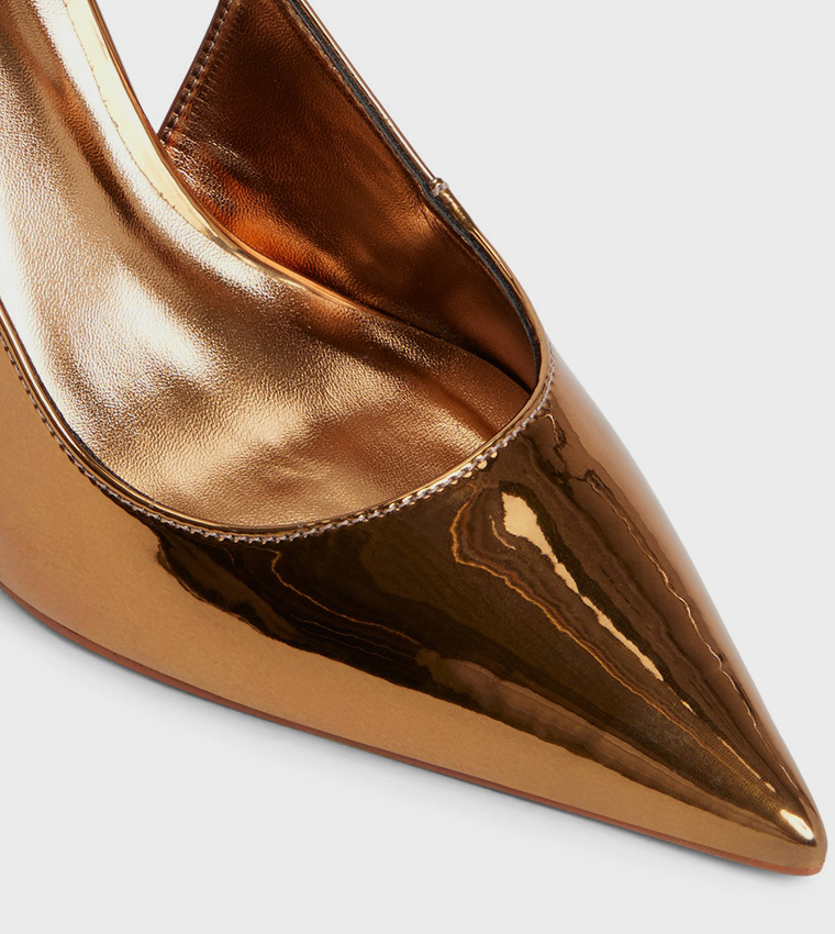 SERALINA Metallic Slingback Pumps