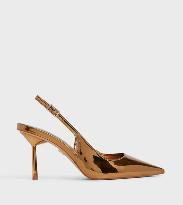 SERALINA Metallic Slingback Pumps