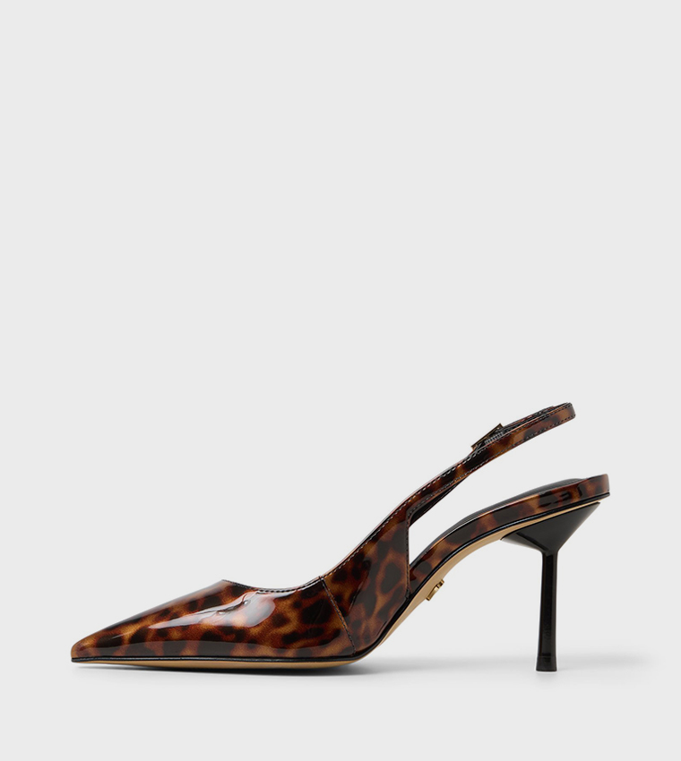 SERALINA Animal Printed Slingback Pumps