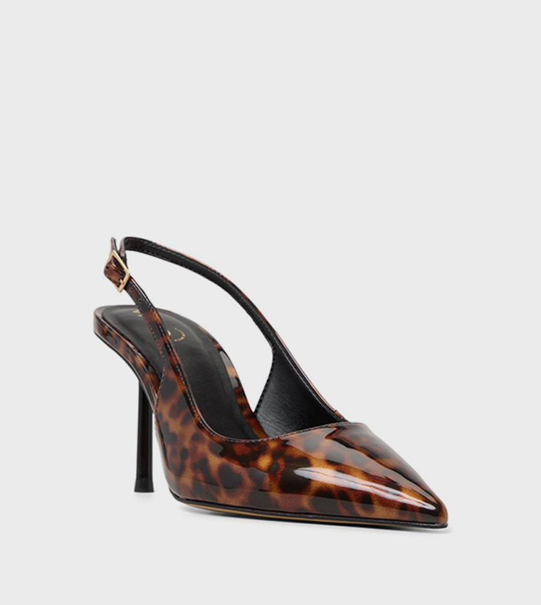 SERALINA Animal Printed Slingback Pumps