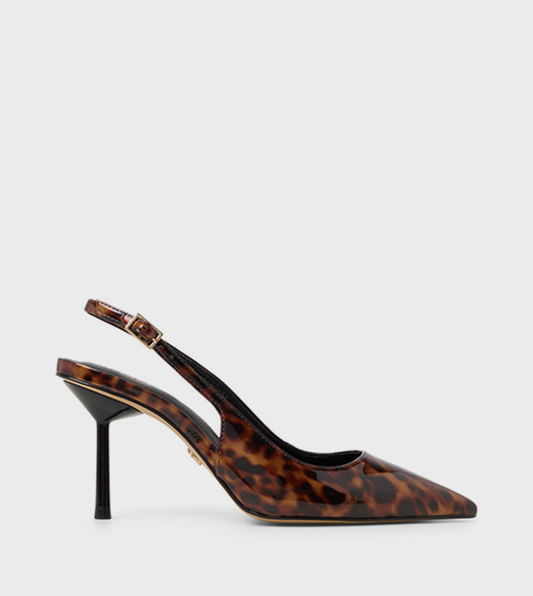 SERALINA Animal Printed Slingback Pumps