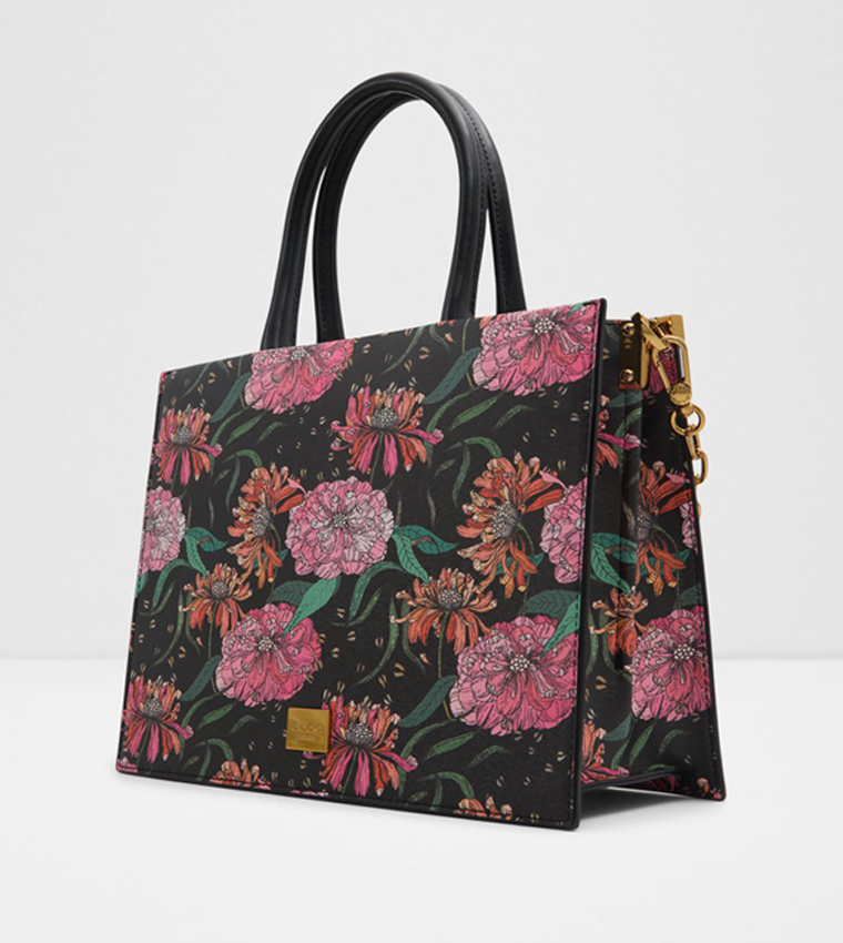 Floral print tote bag outlet