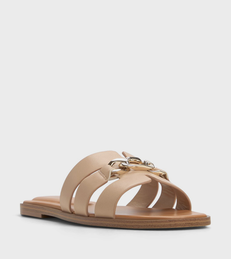 SERINNA Metal Detail Flat Sandals
