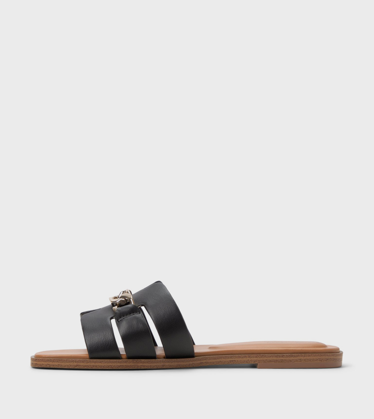 SERINNA Metal Detail Flat Sandals