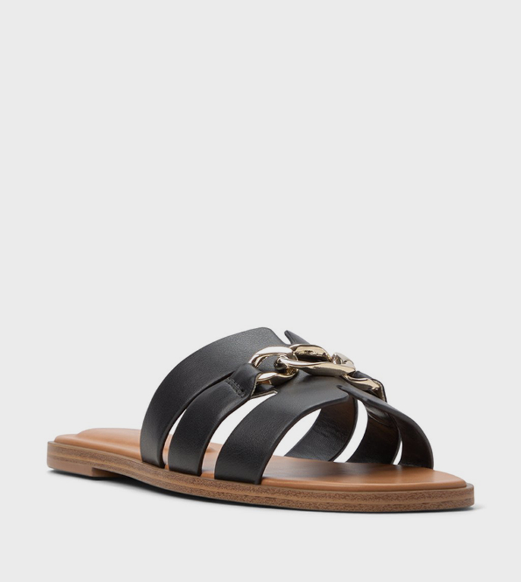 SERINNA Metal Detail Flat Sandals